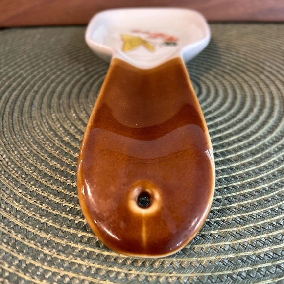 Otagiri "Butterfly Bloom" Spoon Rest with Hanger Vintage 1970s Handcrafted Japan - Picture 3 of 7